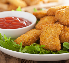 Nuggets de pollo con salsa Morita