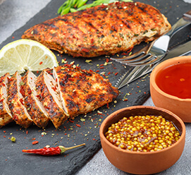 Pechuga al grill con farfalle genoves